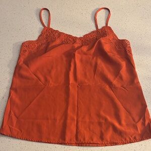 Anthropologie rust orange Lace Camisole